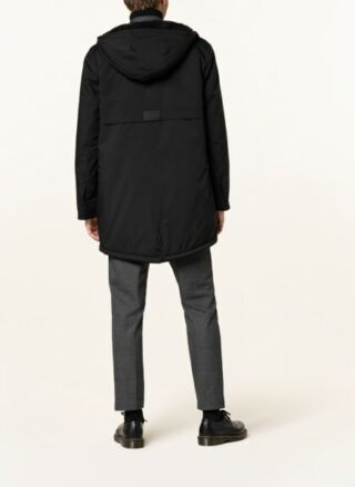 HUGO Munk Parka Herren, Schwarz
