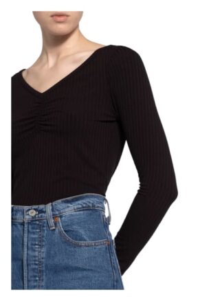 HUGO Nebriana Longsleeve Damen, Schwarz