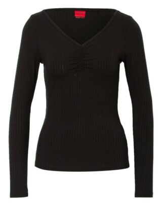 HUGO Nebriana Longsleeve Damen, Schwarz