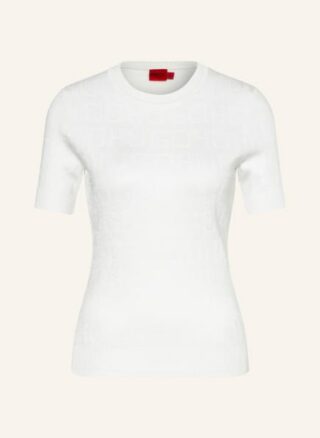 HUGO Samadi Kurzarm-Pullover Damen, Weiß