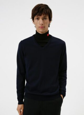 HUGO San Bernardo 3 Pullover Herren, Blau