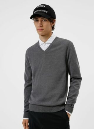HUGO San Bernardo 3 Pullover Herren, Grau