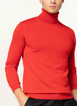 HUGO San Thomas Rollkragenpullover Herren, Rot