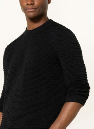 HUGO Sottomor Pullover Herren, Schwarz