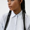 HUGO The Fitted Shirt Bluse Damen, Blau