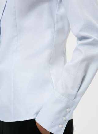 HUGO The Fitted Shirt Bluse Damen, Blau