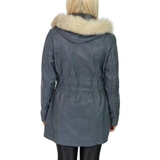 HZG Kathy Ledermantel Damen, Blau