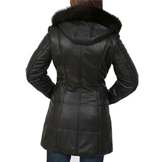 HZG Lisa Ledermantel Damen, Schwarz