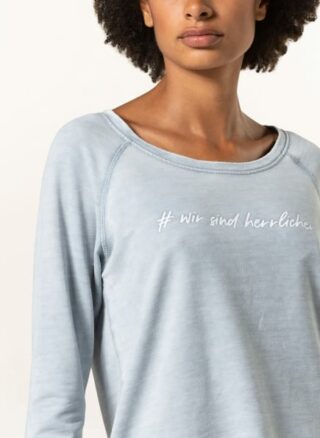 Herrlicher Freyja Sweatshirt Damen, Blau