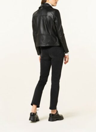 Hobbs Dakota Lederjacke Damen, Schwarz
