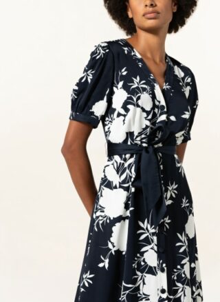 Hobbs Indah Ausgestelltes Kleid Damen, Blau