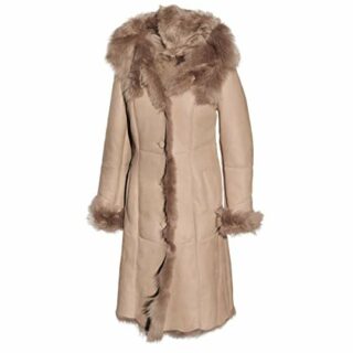 Hollert Fiona Ledermantel Damen, Beige