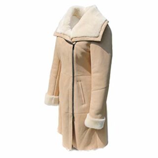 Hollert Karmen Ledermantel Damen, Beige