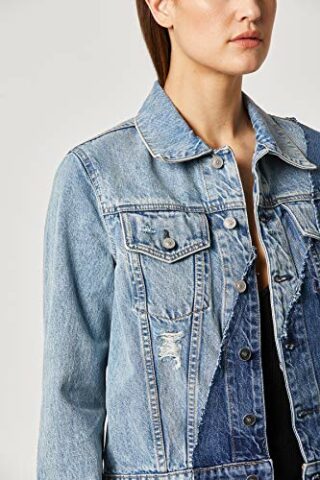 Hudson Classic Fitted Trucker Jeansjacke Damen, Blau