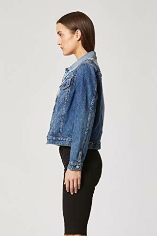 Hudson Classic Fitted Trucker Jeansjacke Damen, Blau