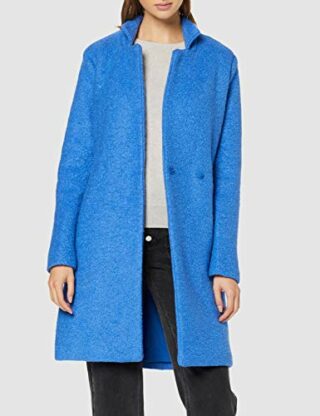 ICHI IHSTIPA JA2 Wollmantel Damen, Blau