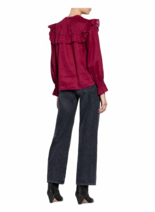 ISABEL MARANT ÉTOILE Elatedy Leinenbluse Damen, Rot