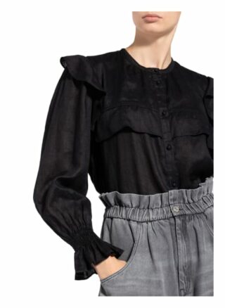 ISABEL MARANT ÉTOILE Elatedy Leinenbluse Damen, Schwarz