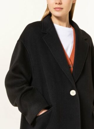 Isabel marant Efezia Wollmantel Damen, Schwarz