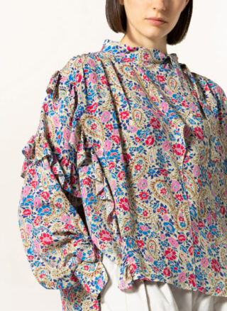 Isabel marant Libelzia Schluppenbluse Damen, Weiß