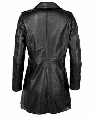 JCC 31020128 Ledermantel Damen, Schwarz