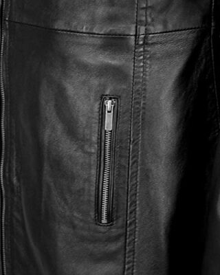 JCC 31020128 Ledermantel Damen, Schwarz