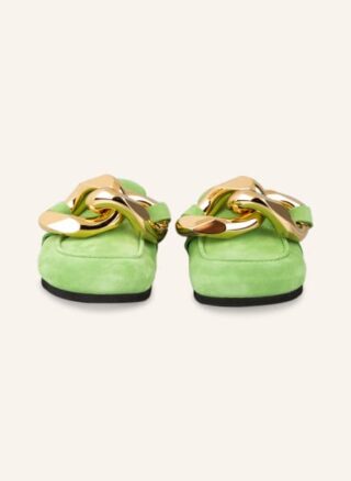 JW ANDERSON Chain Loafer Pantoletten Damen, Grün