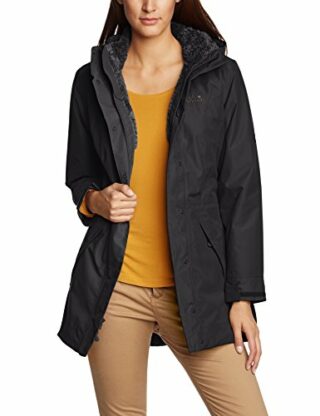 Jack Wolfskin 5th Avenue Parka Damen, Schwarz