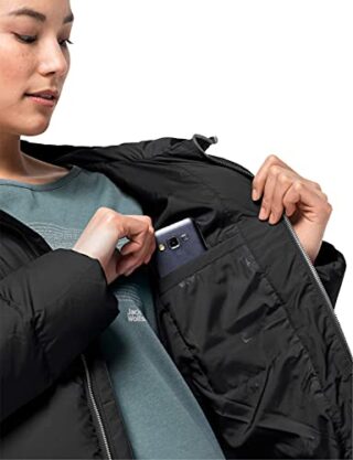 Jack Wolfskin Crystal Palace Steppmantel Damen, Schwarz