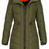 Jet Lag RS-118 Steppmantel Damen, Grün