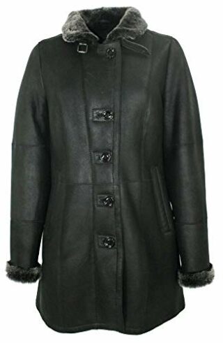 Jilani Ledermantel Damen, Schwarz