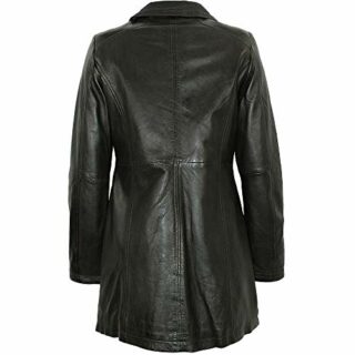 Jilani Ledermantel Damen, Schwarz