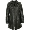 Jilani Ledermantel Damen, Schwarz