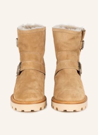 Jimmy Choo Boots Youth Biker Boots Damen, Beige