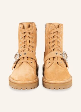 Jimmy Choo Cora Biker Boots Damen, Beige