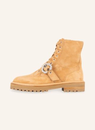 Jimmy Choo Cora Biker Boots Damen, Beige