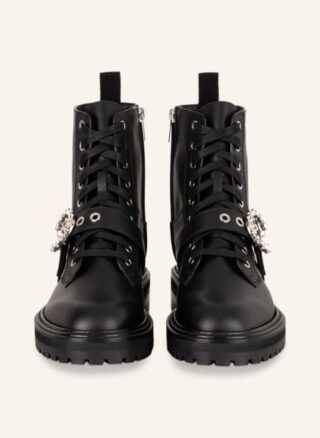 Jimmy Choo Cora Biker Boots Damen, Schwarz