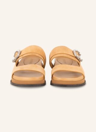 Jimmy Choo Marga Flat Pantoletten Damen, Beige
