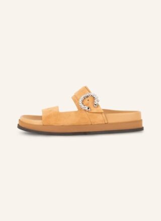 Jimmy Choo Marga Flat Pantoletten Damen, Beige