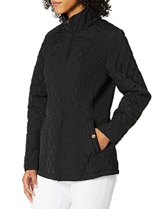 Jones New York Steppjacke Damen, Schwarz