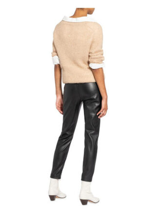Joop! Sara Lederleggings Damen, Schwarz