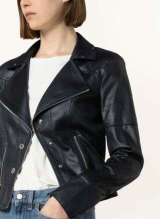 Joseph Ribkoff Lederjacke Damen, Blau