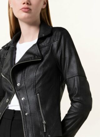 Joseph Ribkoff Lederjacke Damen, Schwarz