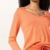 Juvia Longsleeve Damen, Orange