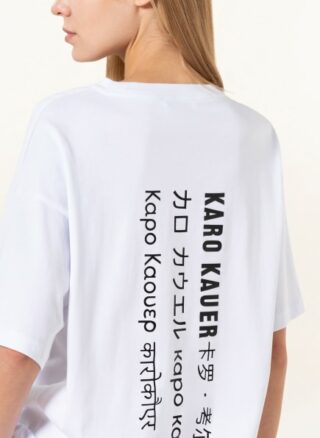 KARO KAUER Language Oversized-Shirt Damen, Weiß