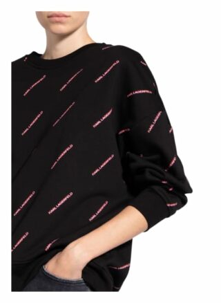Karl Lagerfeld All-Over Sweatshirt Damen, Schwarz