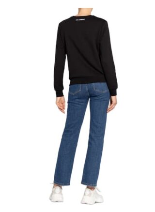 Karl Lagerfeld Ikonik Karl & Choupette Sweatshirt Damen, Schwarz