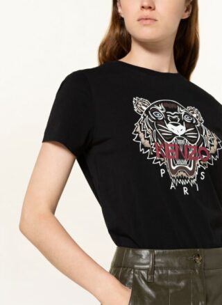Kenzo Classic Tiger T-Shirts Damen, Schwarz