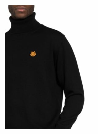 Kenzo Tiger Rollkragenpullover Herren, Schwarz