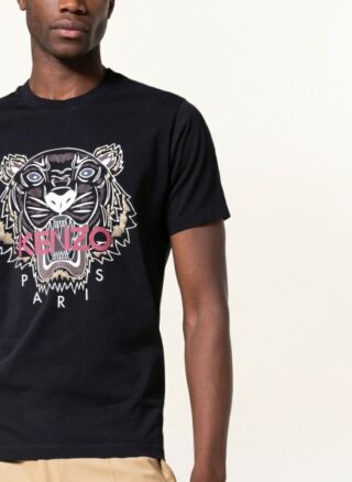 Kenzo Tiger T-Shirt Herren, Schwarz
